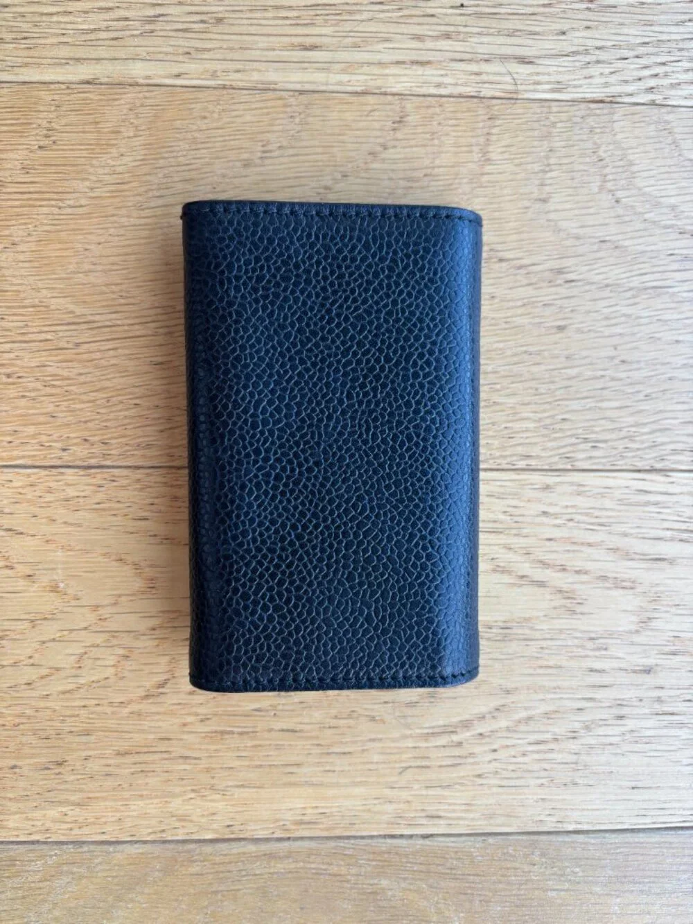 Authentic CHANEL Black Leather 6-Key Holder | Gold Hardware